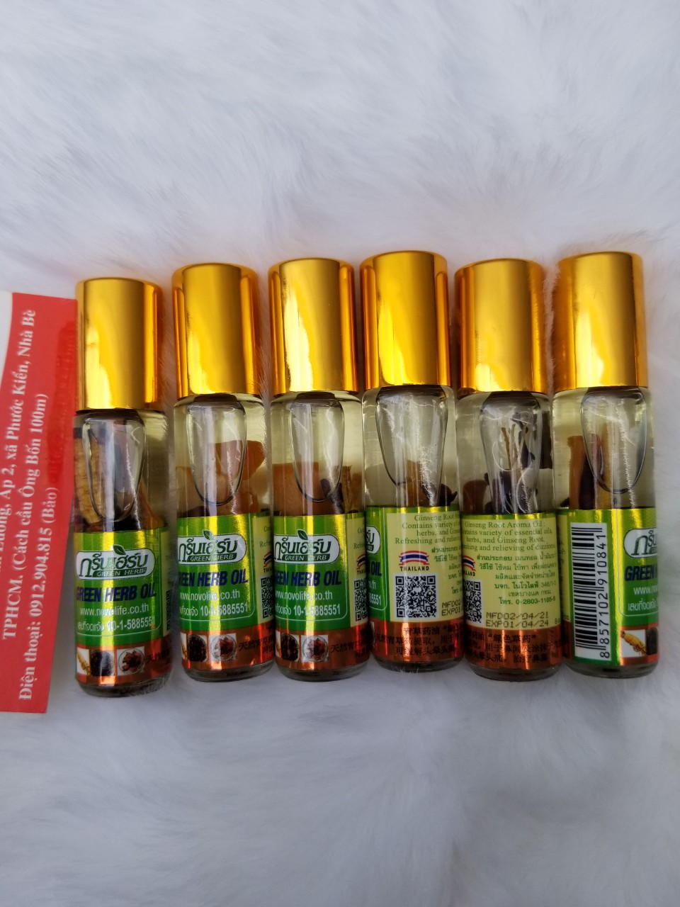 Combo 12 chai Dầu lăn nhân sâm Thái Lan- Dầu gió lăn Hàng Chính Hãng