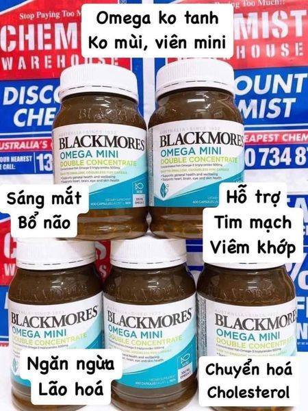 Dầu cá Blackmores Omega Mini Double Concentrate 400 viên