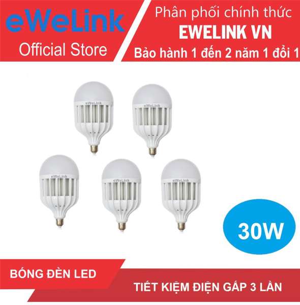 Bộ 5 Bóng Đèn Led eWeLink Trắng 6500K Công Suất 30W