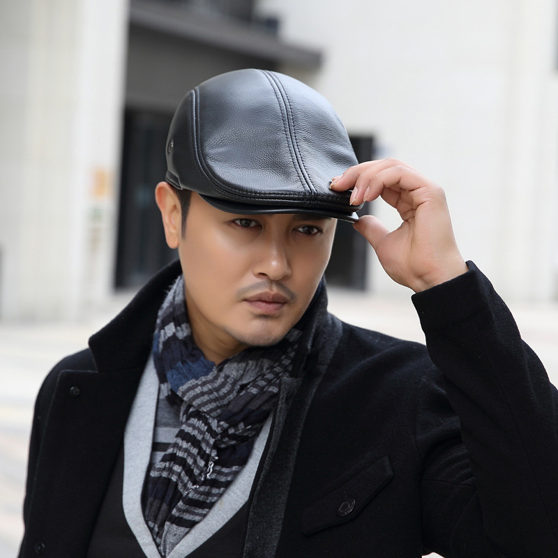 Mũ beret mũ nồi 100% da bò