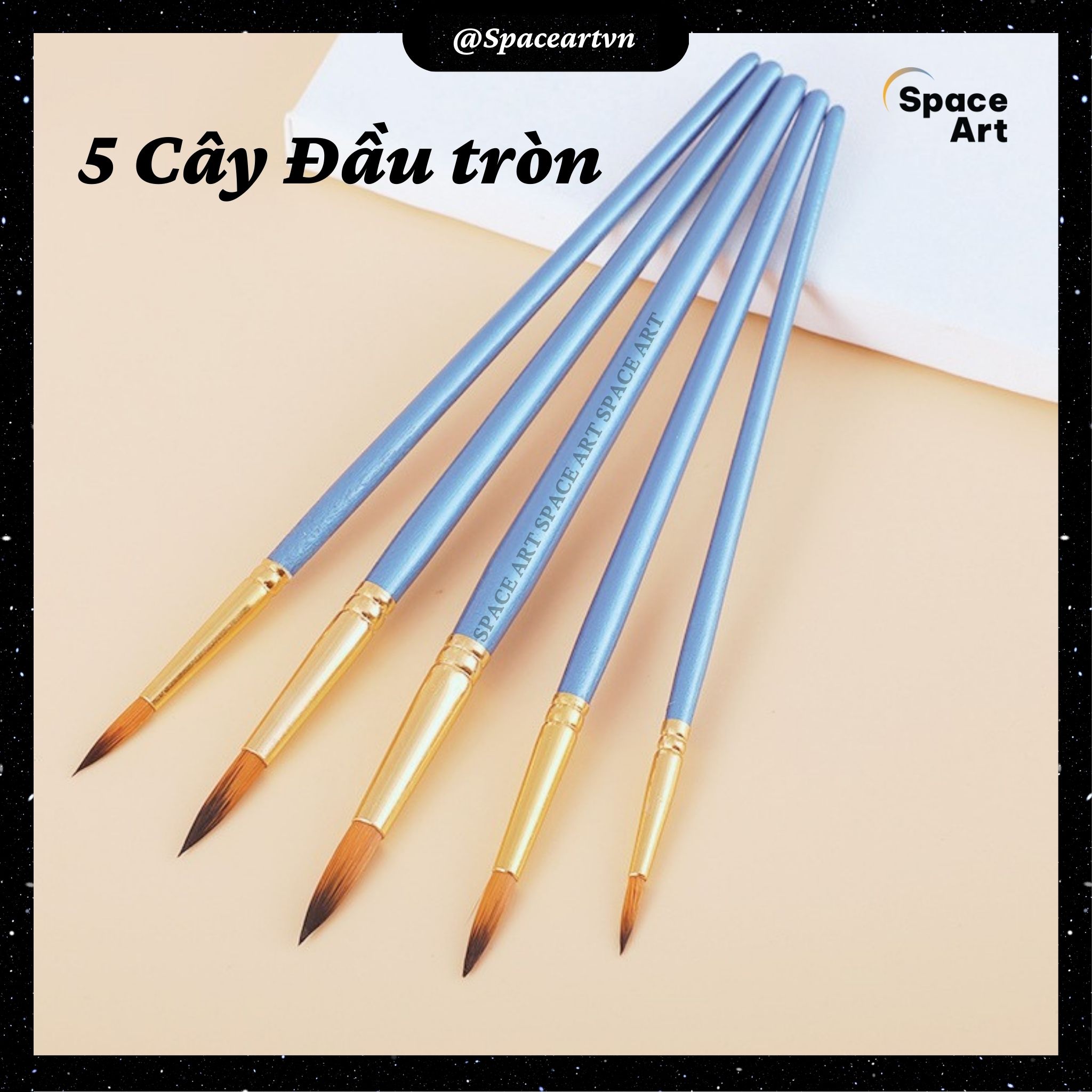 Bộ Cọ Vẽ Artist Brushes Keep Smiling A6303B (Bộ 10 cây nhiều loại)