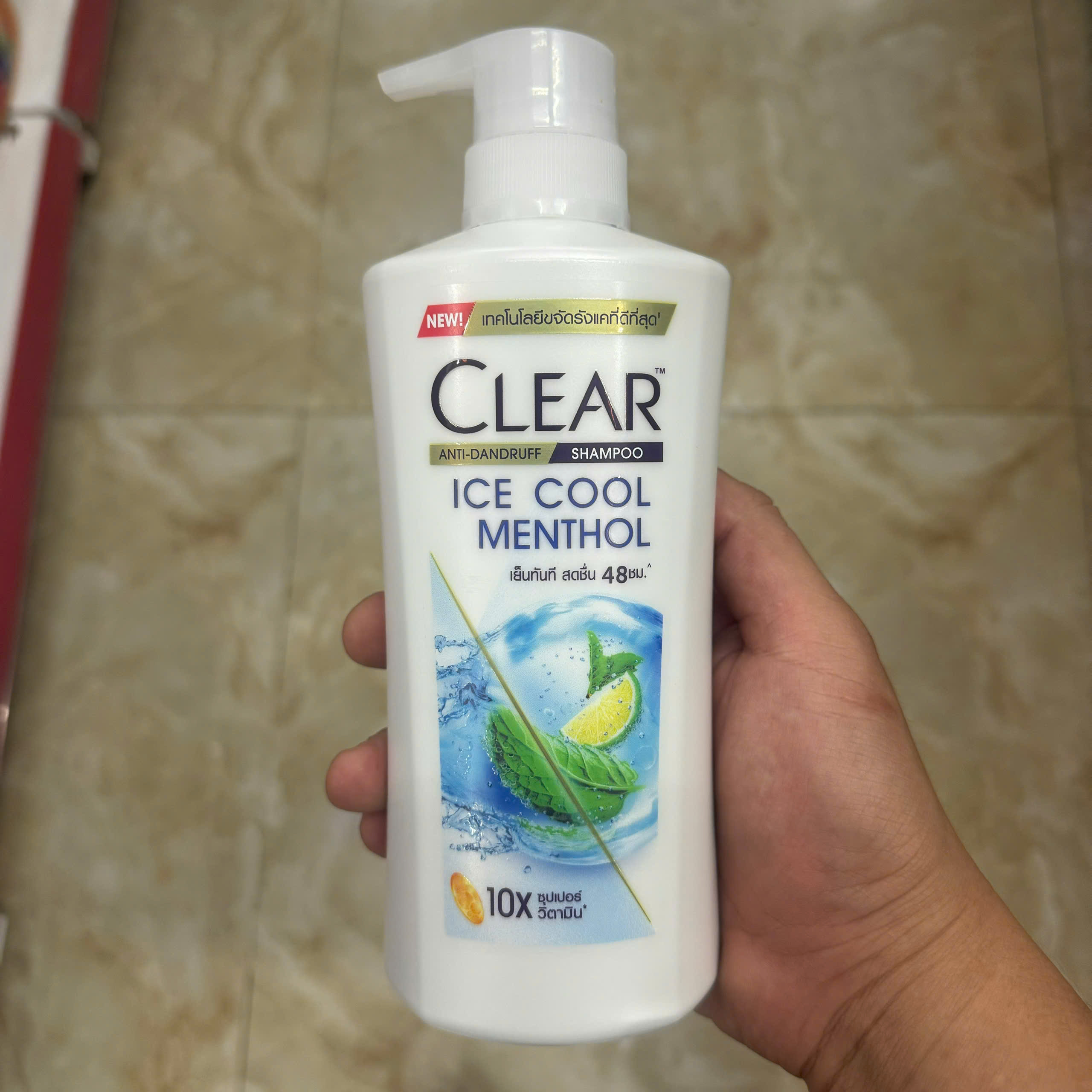 Dầu Gội Clear Bạc Hà Nhập Khẩu Thailand -370ml/chai