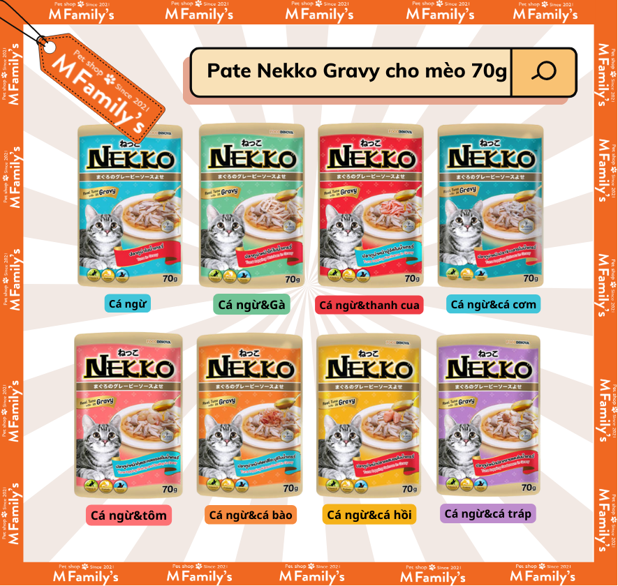 Combo 1 thùng 48 gói Pate cho mèo Nekko