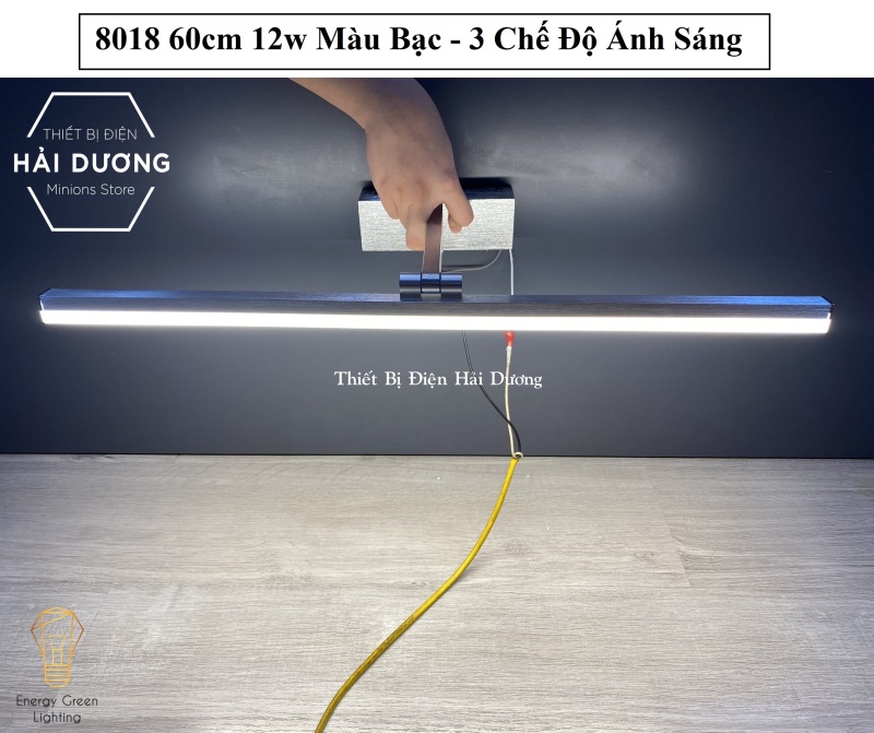 Bảng giá Đèn soi tranh - Đèn rọi gương Led Model 8018 60cm 12w 3 Chế Độ Ánh Sáng - Điều chỉnh được góc chiếu