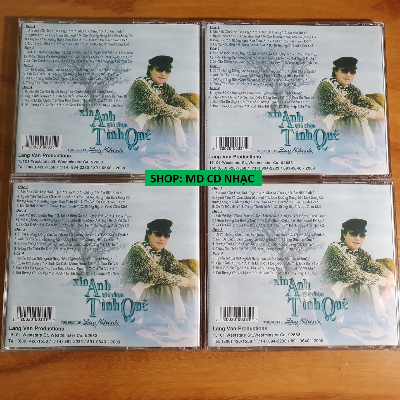[MDCD] Bộ 4 Đĩa CD Duy Khánh - Xin Anh Giữ Trọn Tình Quê