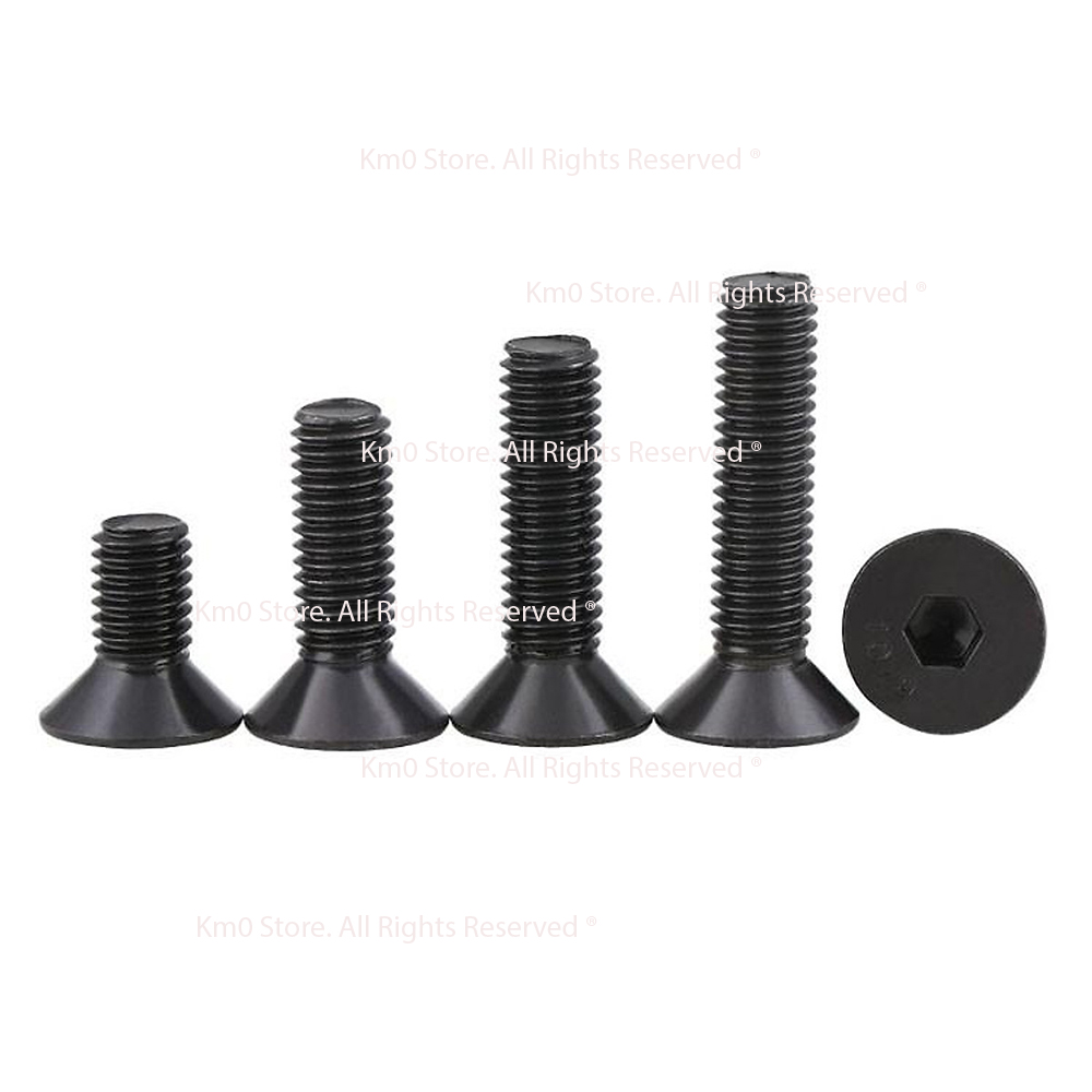 Bulon lục giác size m8 đầu côn chìm thép đen m113353