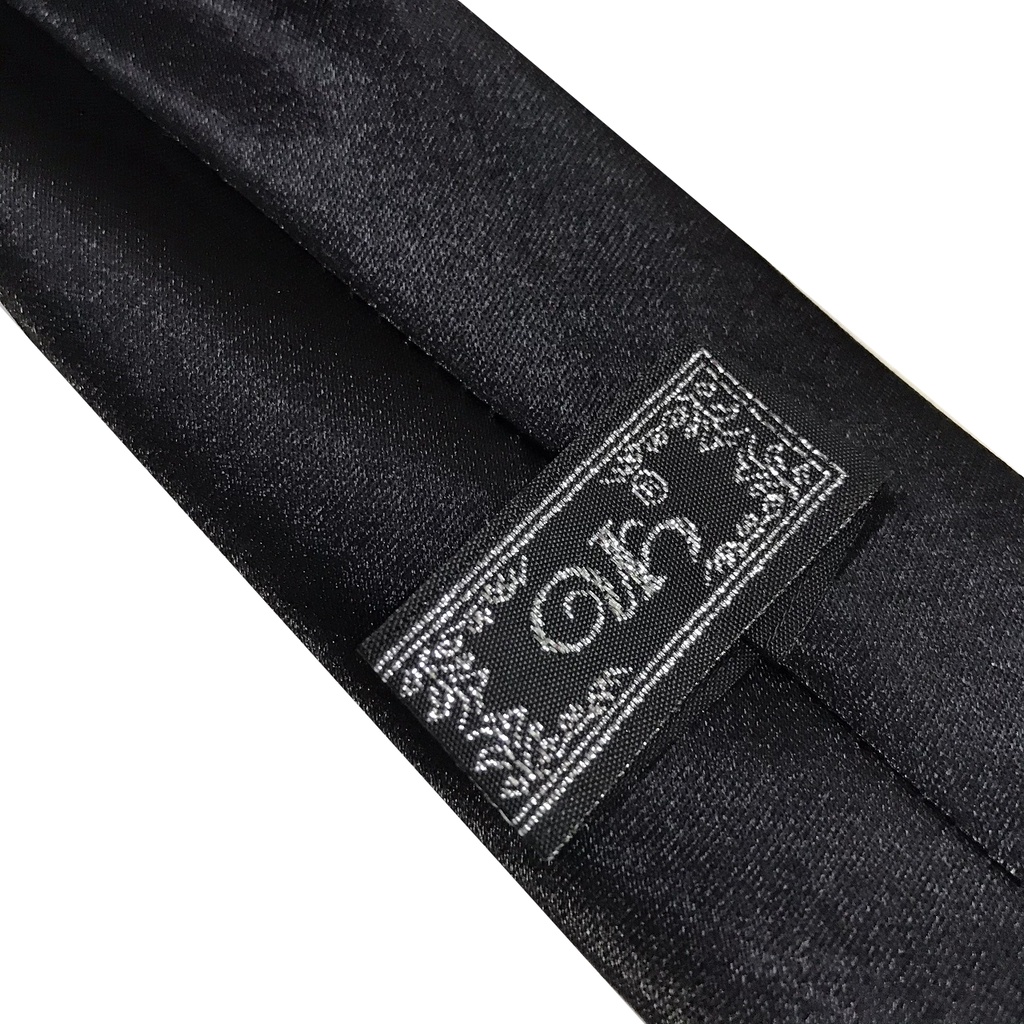 Cà vạt nam nữ KING cho học sinh bản nhỏ màu đen thắt sẳn lụa silk phi bóng  hàn quốc giá rẻ C03