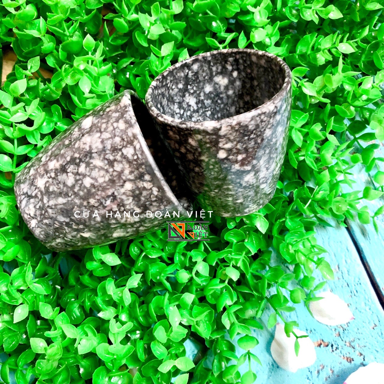 Ly, cốc melamine vân đá 7 *7cm - combo 2 ly