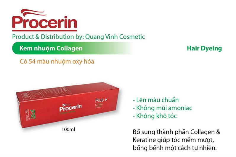 KEM NHUỘM TÓC COLLAGEN PROCERIN (BẢNG MÀU 2)