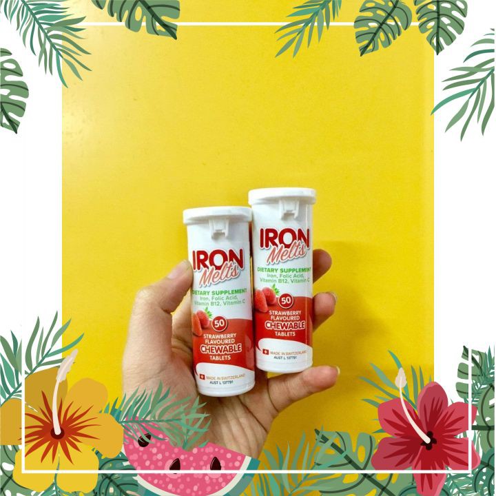 Iron Melts - Sắt ngậm vị dâu Melts úc 50v