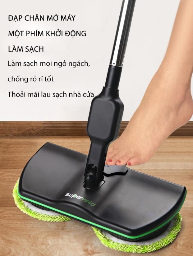 Home And Garden Cây lau nhà điện không dây đánh bóng 2 trong 1