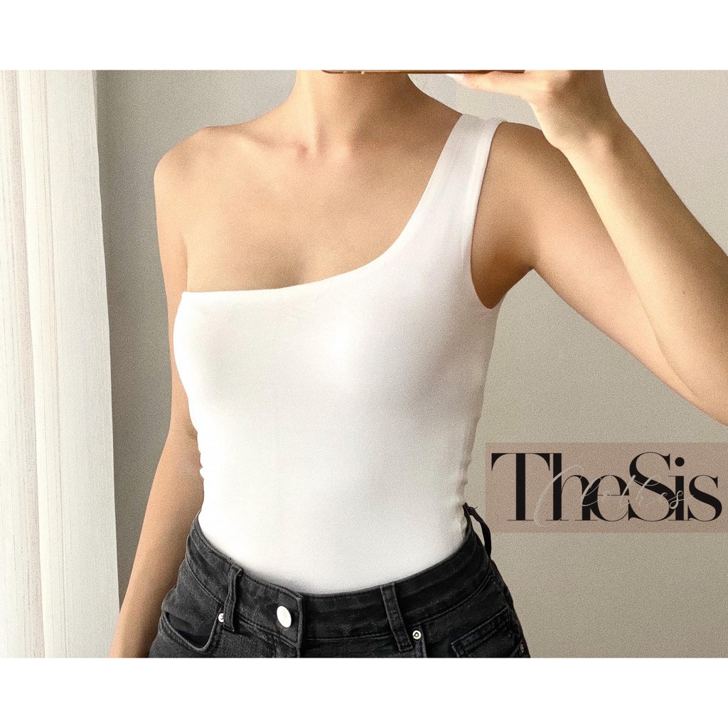 Áo lệch vai - áo cotton croptop thesis