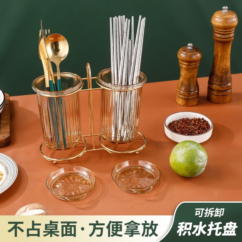 New household ceramic chopstick barrel wall-mounted kitchen cage storage box drain holder mildew-proof
