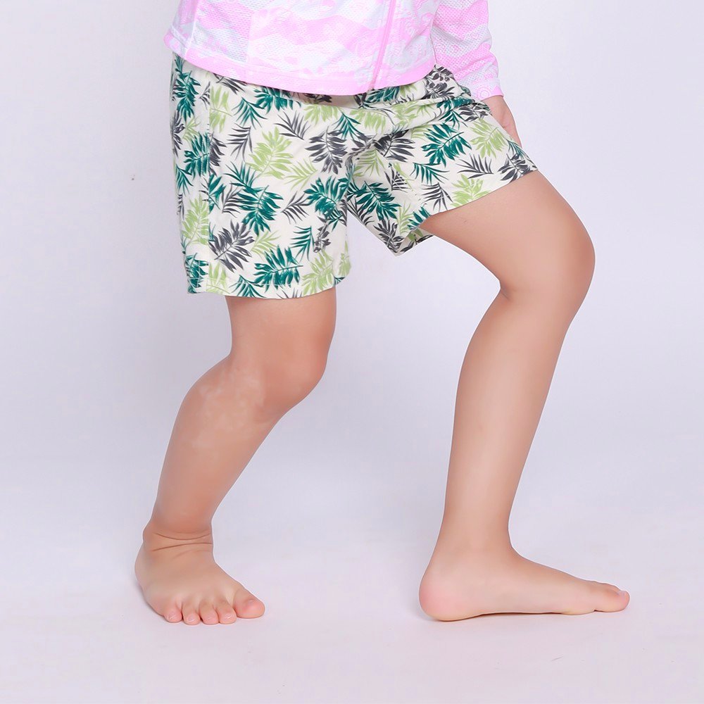 Quần đi biển Kid White Pattern