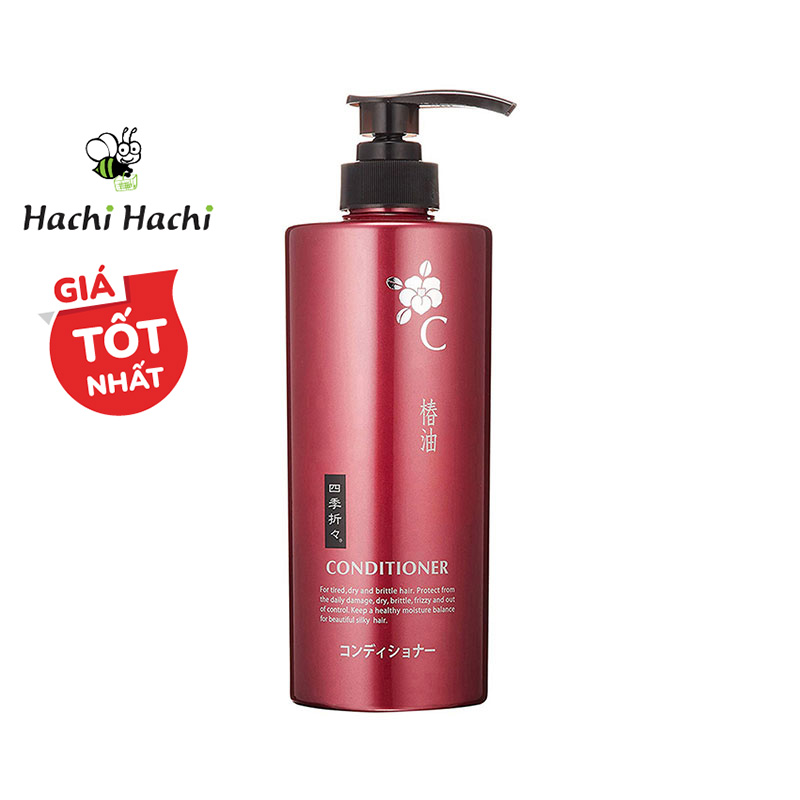 Dầu xả hoa trà Kumano Yushi óng mượt 600ml - Hachi Hachi Japan Shop
