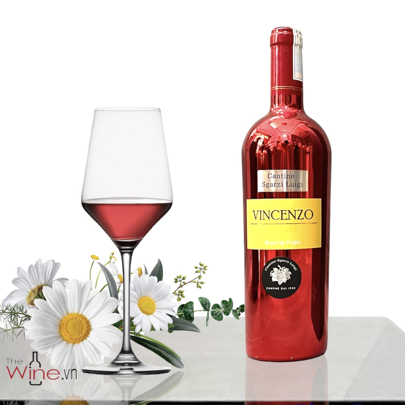 Vang đỏ nhập khẩu Ý VINCENZO 14% - vang chát