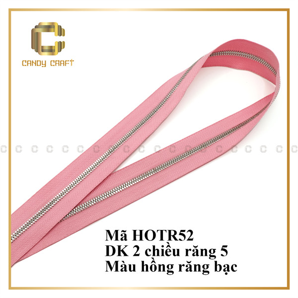 Dây kéo 2 chiều răng 5 (không kèm đầu khóa) - phụ kiện làm túi xách