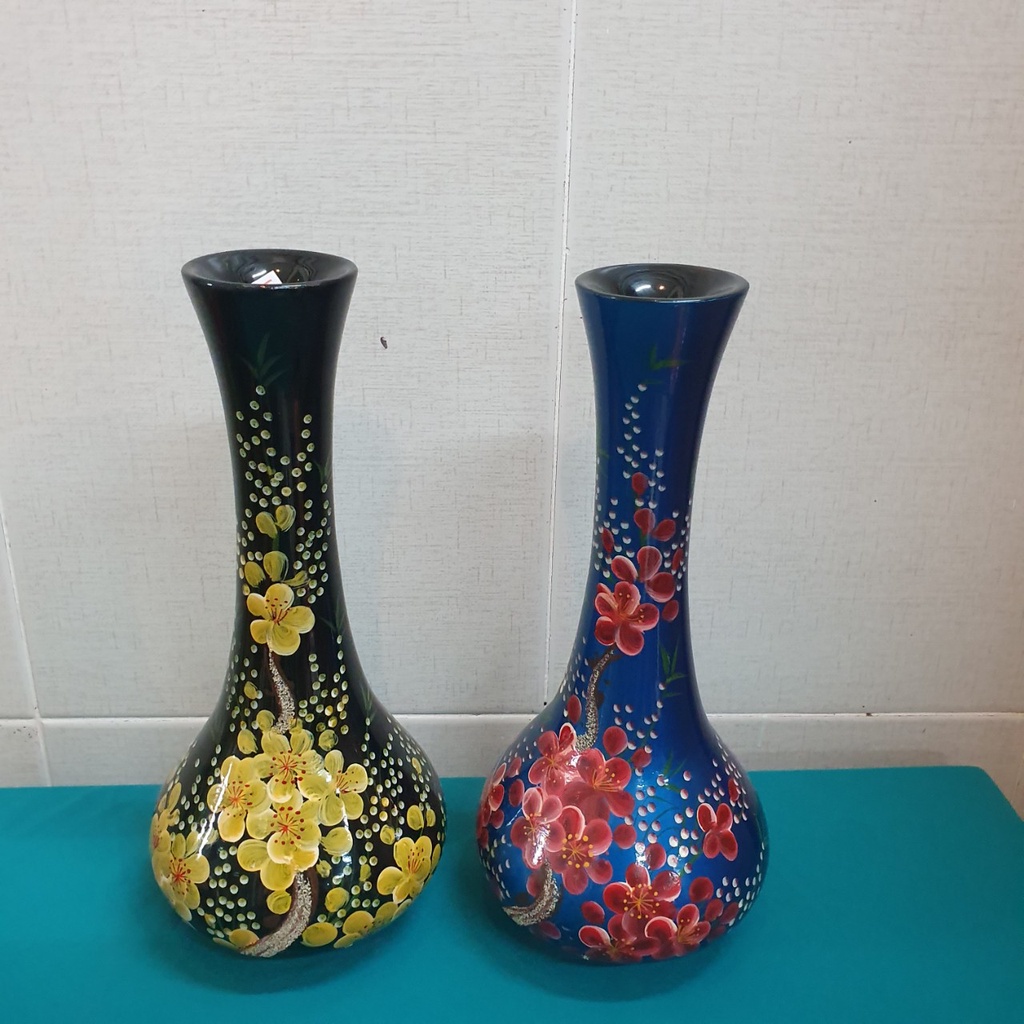 Bình Hoa Sơn Mài Cao Cấp Thanh Bình Lê size 25x11 cm