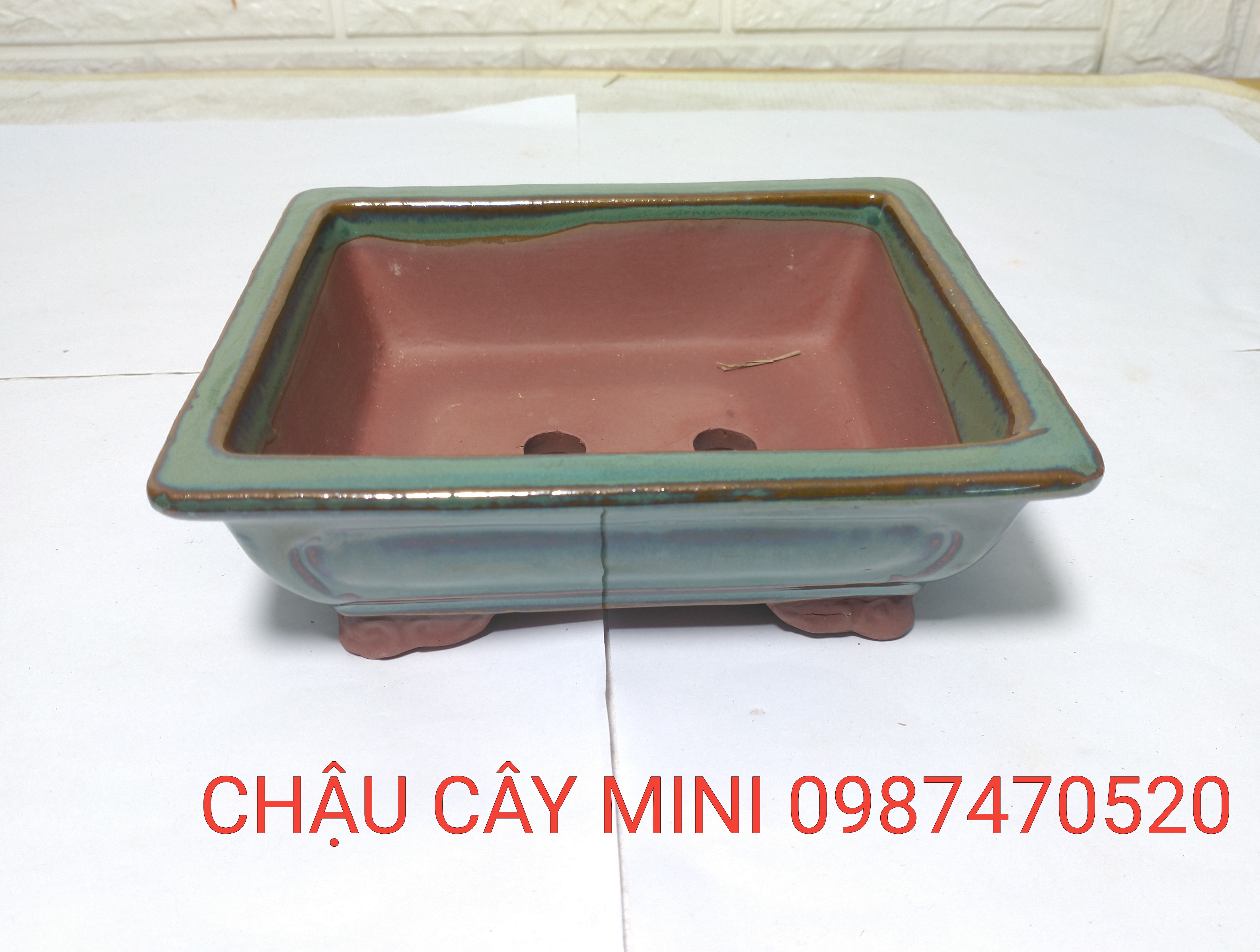 Chậu bonsai mini chữ nhật N3,chậu cây mini