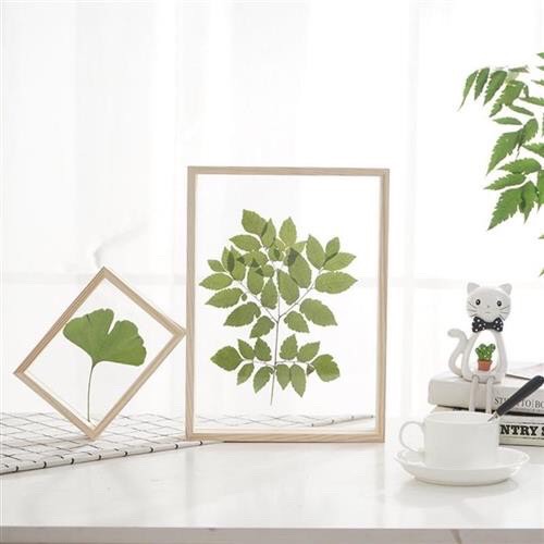 Desktop photo frame, picture frame wood pine Korean style multi size MS02