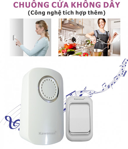[HCM]chuông cửa thông minhchuông bấm cửa không dâyChuông cửa không dây không dùng pinChuông cửa không dây TPHCM.CHUÔNG CỬA KHÔNG DÂY KAWASAN DB668A cao cấp