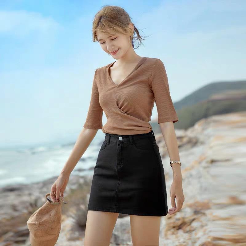 [HCM][SIZE ĐẠI] QUẦN VÁY JEAN BIG SIZE LƯNG CAO co dãn mạnh 2901  (CHÂN VÁY JEAN BÊN TRONG CÓ QUẦN) - MoliJeans
