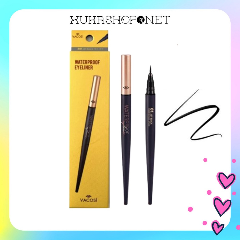 Bút Kẻ Mắt Nước Không Trôi Vacosi Natural Studio Waterproof Eyeliner