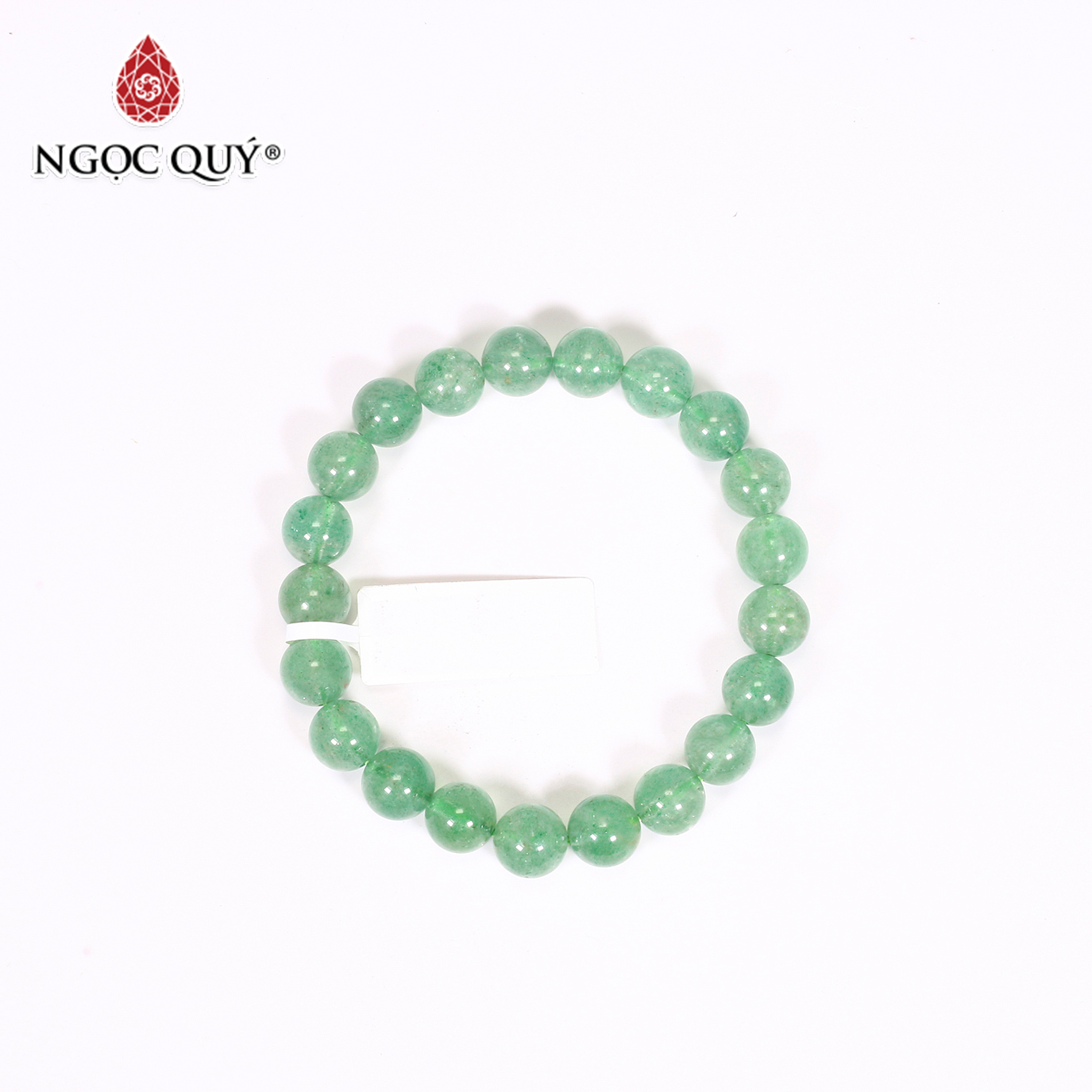 Vòng tay đá thạch anh dâu xanh hạt 8mm mệnh hỏa mộc - Ngọc Quý Gemstones