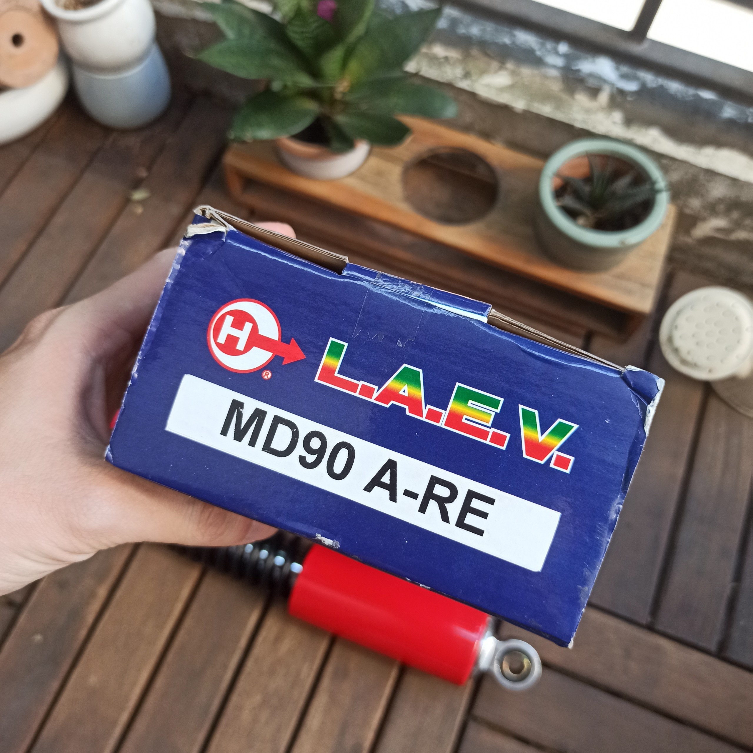 Bộ phuộc sau (giảm xóc) MD màu đỏ