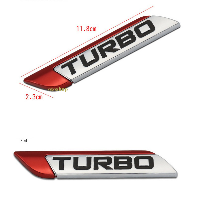 [HCM]Tem chữ TURBO trang trí xe - Model 2