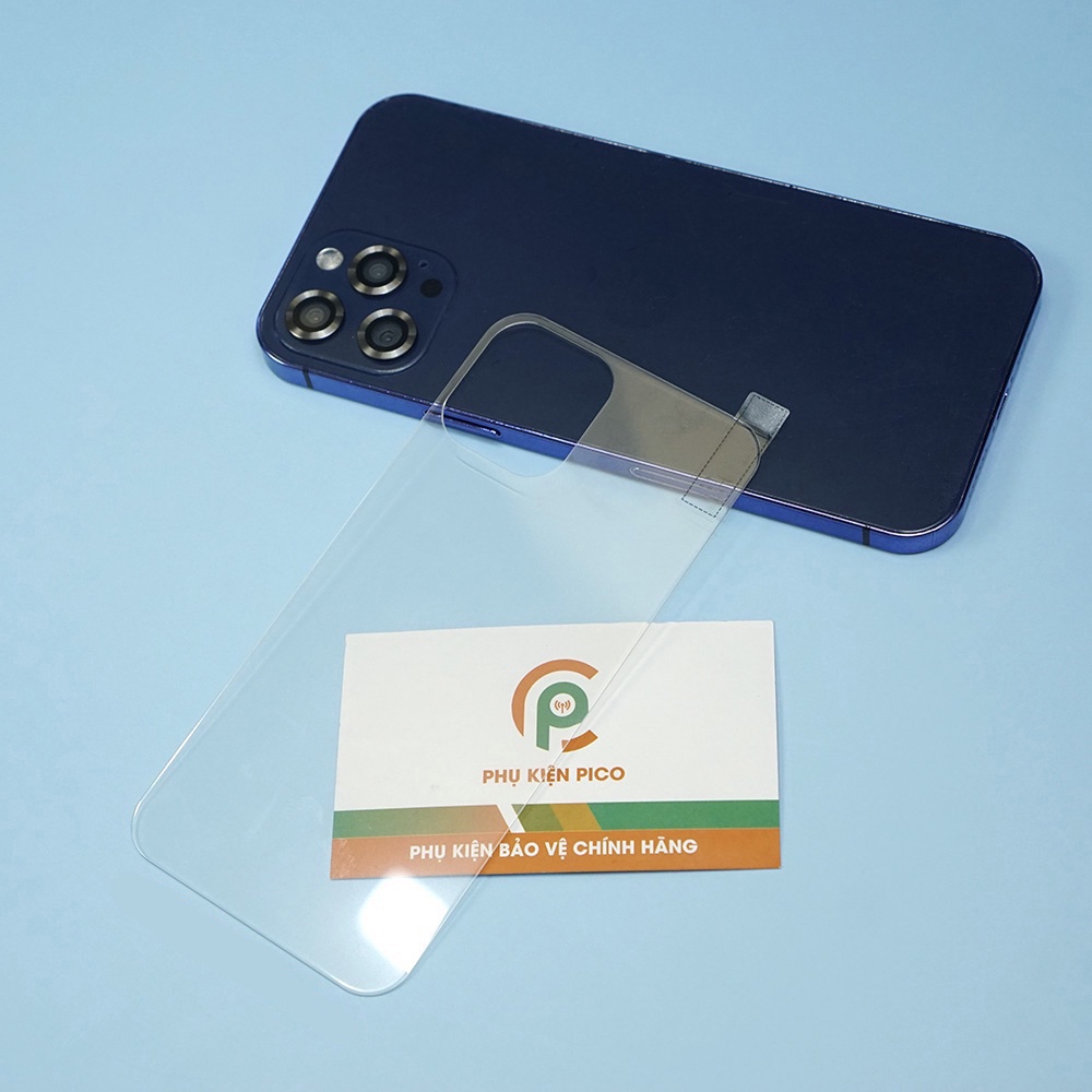 Kính cường lực lưng Iphone 12 / Iphone 12 Pro Max / Iphone 13 Pro Max full mặt lưng trong suốt độ cứng 9H - Dán lưng Iphone 14 Pro Max / 15 Pro Max