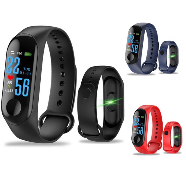 Vòng đeo tay thông minh Smart Band M3 Đo Nhịp Tim kết nối Bluetooth-Màn Hình Màu,Vòng Đeo Tay Thông Minh Đo Huyết Áp,Nhịp Tim,Hoạt Động Thể Dục Vòng Đeo Tay Thông Minh M3-Đồng hồ Thông Minh Chống Nước-Vòng Theo Dõi Sức khỏe Cao Cấp