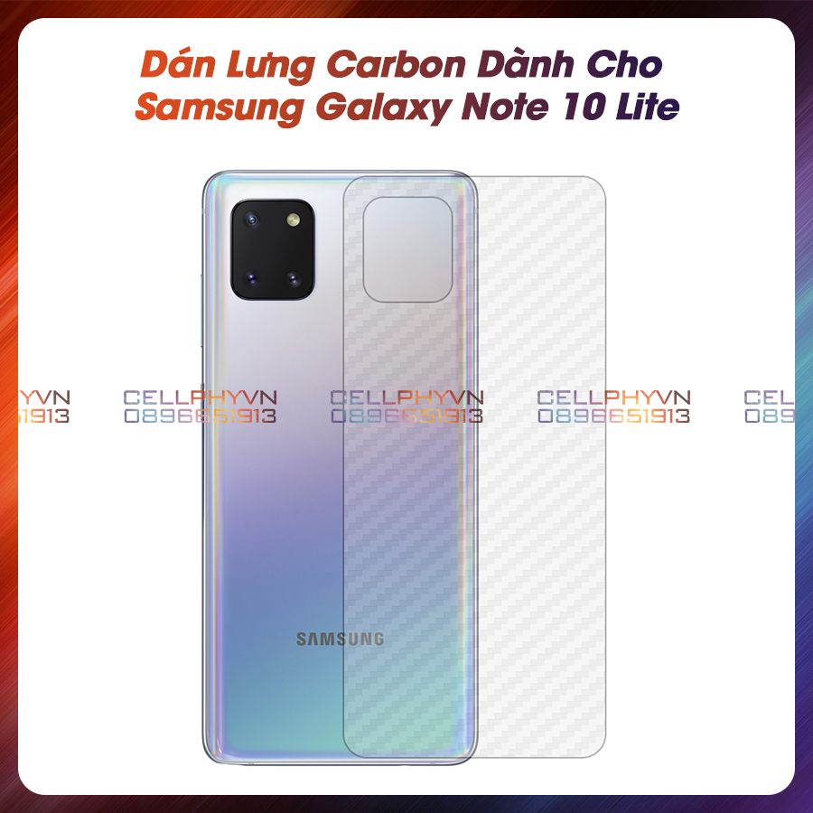 Miếng dán lưng cacbon Samsung galaxy Note 10 Lite