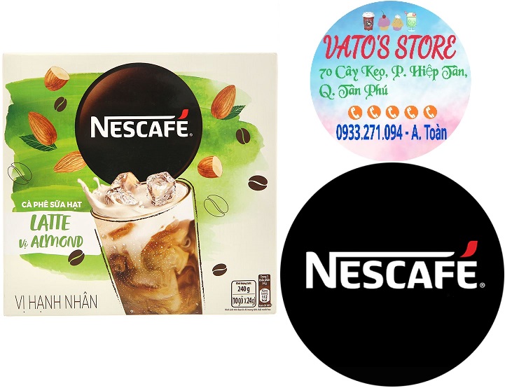 Cà phê sữa hạt nescafé latte sữa hạt vị hạnh nhân