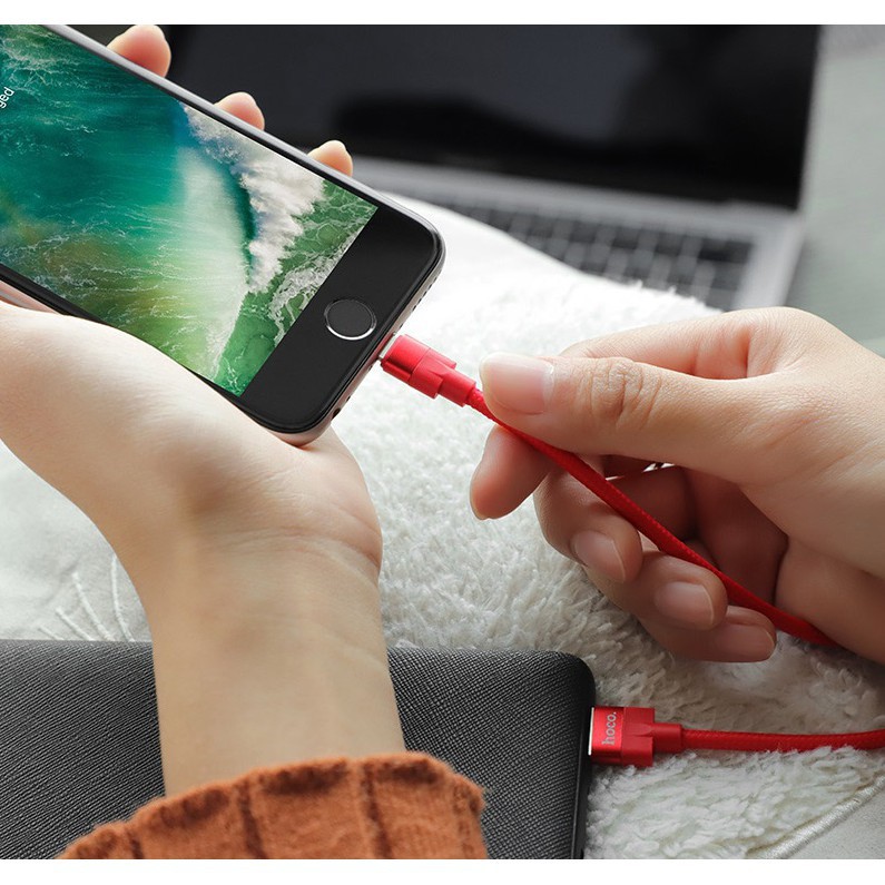 Cáp sạc nhanh iPhone Lightning HOCO U55 dây dù dài 1.2m