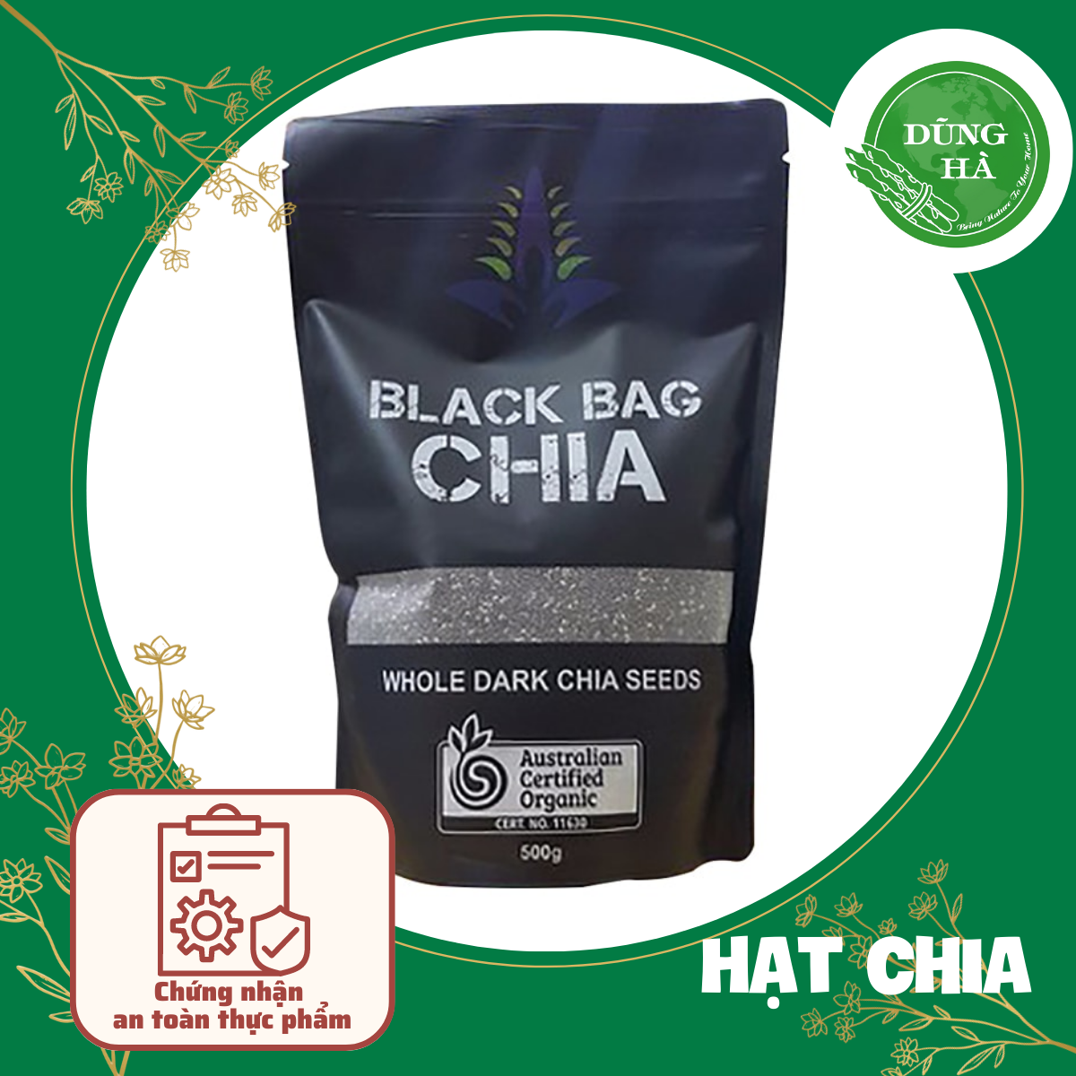 Hạt chia Black Bag túi 500gr hàng chuẩn chất lượng