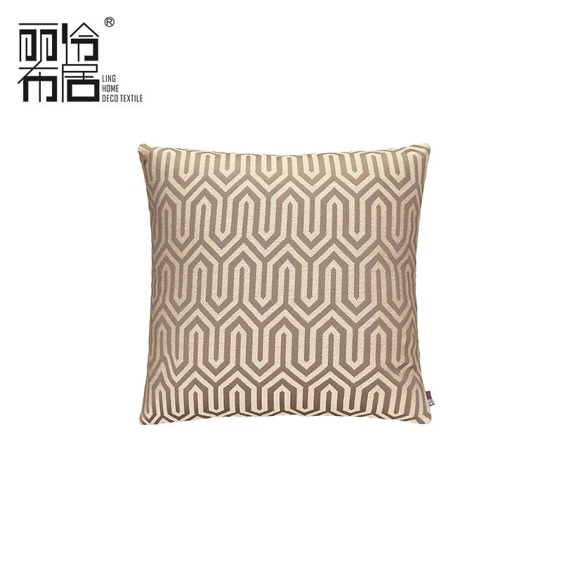 LING HOME DECO TEXTILE Jue Dệt Nổi Gối Vuông Giản Lược Hình Học Mô Hình Gối Ôm Nhiều Kiểu Phối Đồ Mềm Đệm Đệm Tựa Màu Xám