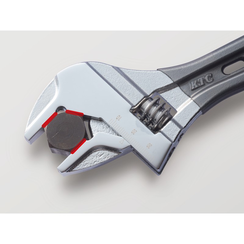 Mỏ lết ngắn KTC Nhật WMS-36 ôm 3 mặt bulong hạn chế trầy ốc, độ mở từ 8-36mm - Made in Japan