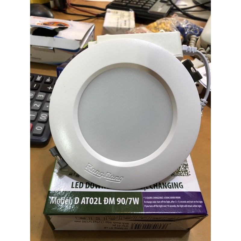 Đèn Led Âm Trần Downlight Rạng Đông D90/7W Đổi Màu