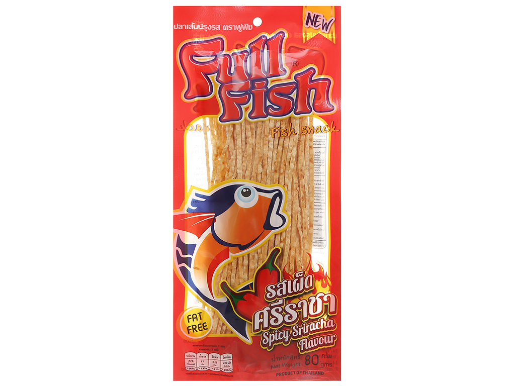 [HCM]Combo 4 gói ( 4 vị) Cá khô sợi Full Fish 80g thái lan 4 vị