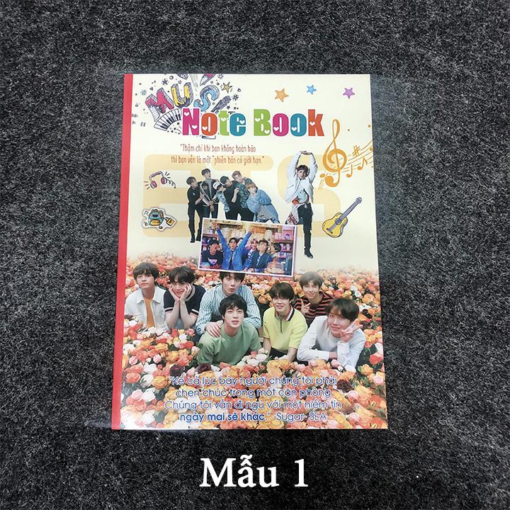 Tập Màu BTS - NoteBook BTS In Hình Màu Mỗi Trang