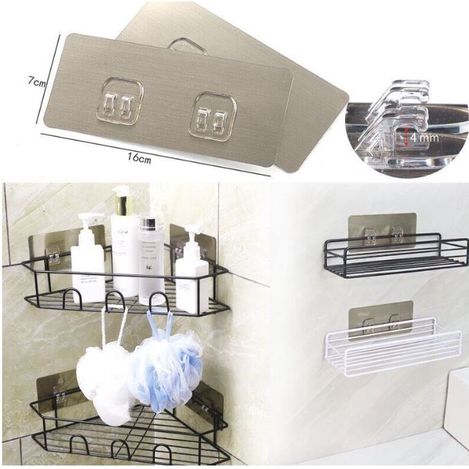 Spare cover sticker rectangle shelf corner shelf hanging organizer kitchen bathroom double and single shelf