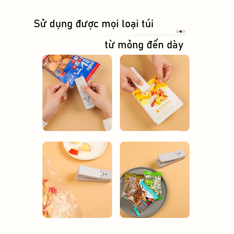 Máy hàn miệng túi mini cầm tay sạc USB