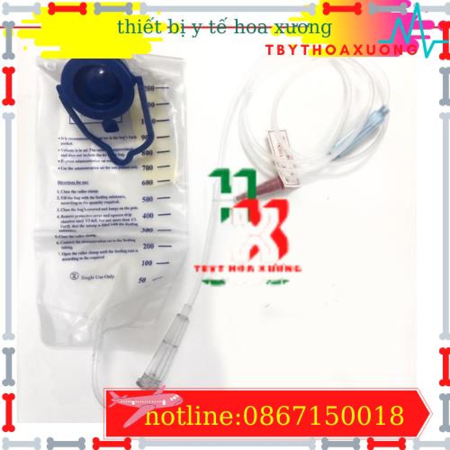 [TÚI + DÂY TRUYỀN] BỘ DỤNG CỤ TÚI TRUYỀN THẢI ĐỘC CAFE ENEMA