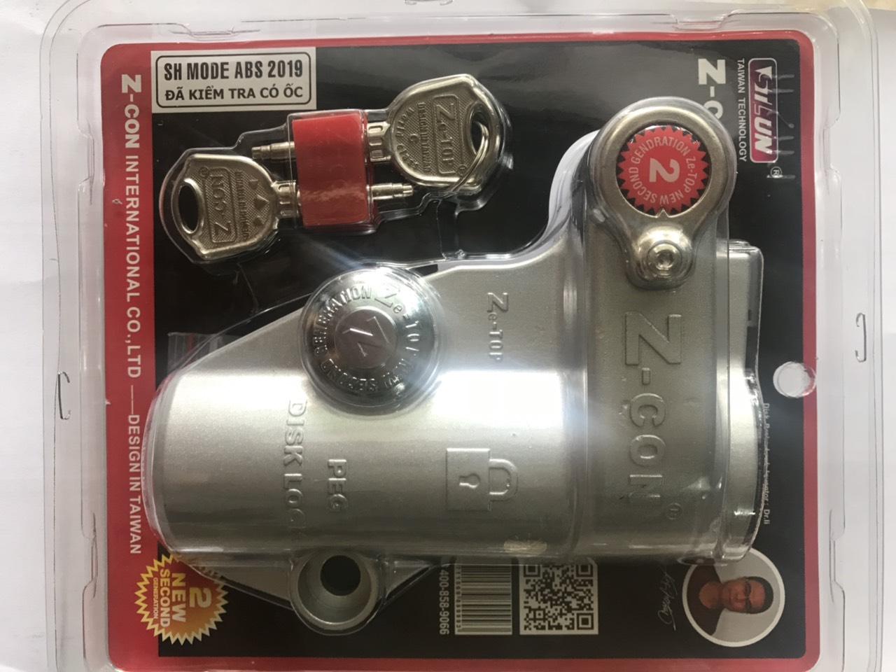 KHÓA ĐĨA Z-CON CHO XE SH MODE 2019 THẮNG ĐĨA ABS CHỐNG TRỘM