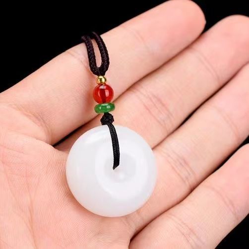 Mặt dây chuyền ngọc bích màu ngọc bích màu trắng ngọc bích màu vàng ngọc bích bình an mặt dây chuyền ngọc bích nam nữ vòng cổ mặt dây chuyền ng