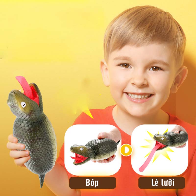 Đồ chơi rắn cao su mập ú lè lưỡi mới nhất 2023