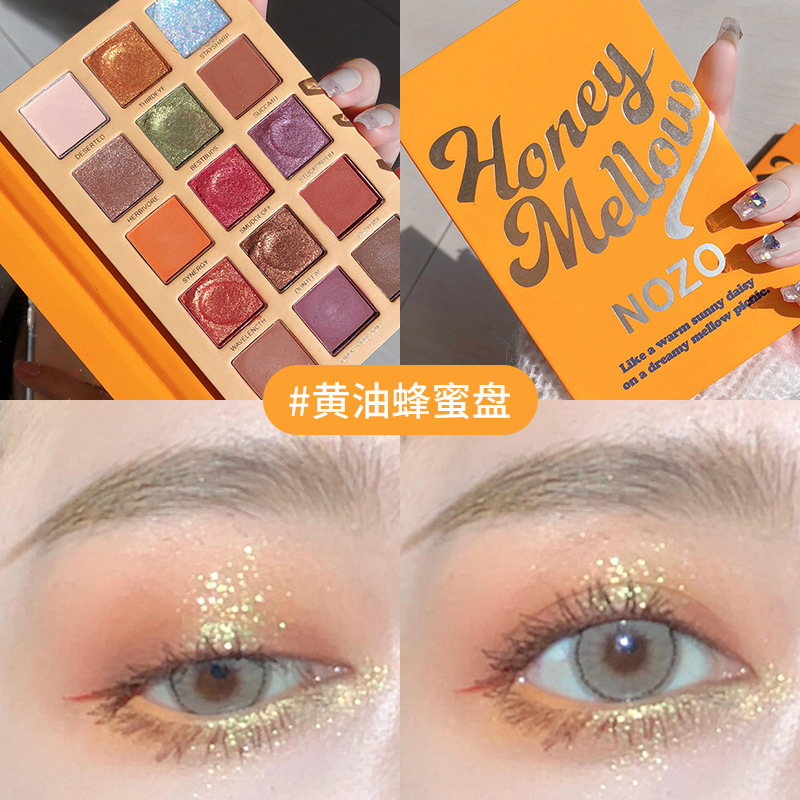 Bảng Phấn Mắt Nhũ Nozo 15 Ô Châu Âu