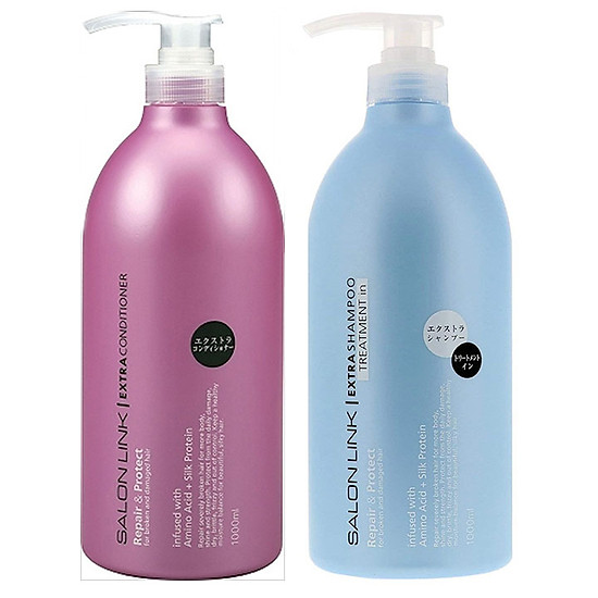 Dầu gội, xả đầu Chính hãng Salon Link Nhật Bản Extra Treatment 1000ml cho tóc hư tổn lâu ngày