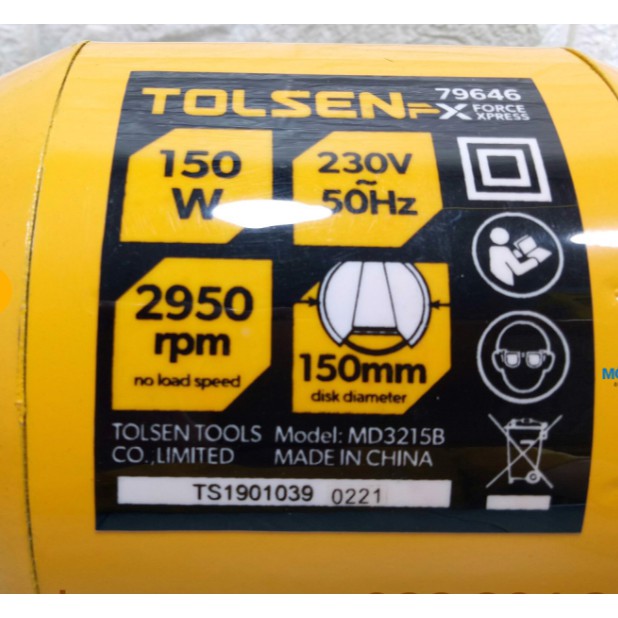 79646 máy mài đá 150mm 150w tolsen